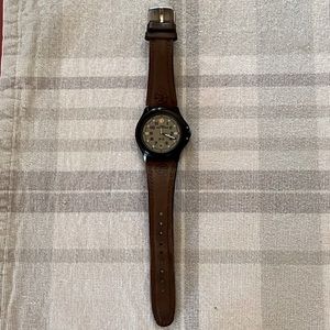 Timex Expedition Metal Field Watch 40 mm Leather Strap (brown/gray/green)